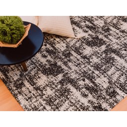 Tapete para Sala Mesclado Carrara 2x2,5m Preto - 2
