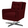 Poltrona Decorativa Madri Base Giratória - Ibiza - Suede Vinho - 2