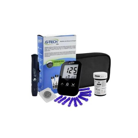 G Tech Free Lite Aparelho Medidor de Glicose C/10 Tiras