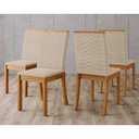 Ver imagem 1 de Kit 4 Cadeiras Sala Jantar Isa 4 Un Nature/linho Bege - Henn