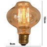 Lâmpada Retrô Decorativa Vintage Thomas Edison L80 220v - 2