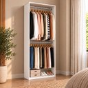 Ver imagem 1 de Armário Closet Modulado Cabideiro Arara Max Branco