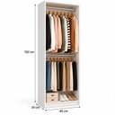Ver imagem 3 de Armário Closet Modulado Cabideiro Arara Max Branco