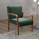 Ver imagem 2 de Poltrona Decorativa Anita Para Sala Quarto Recepção - Veludo Verde