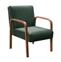 Ver imagem 1 de Poltrona Decorativa Anita Para Sala Quarto Recepção - Veludo Verde