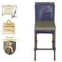 Ver imagem 4 de 4 Banqueta em Alumínio Roma Marrom Corda Náutica Tecido 8