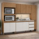 Ver imagem 1 de Armário de Cozinha Modulada Compacta 4 Peças 2,40m Essenza Móvel na Caixa