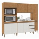 Ver imagem 4 de Armário de Cozinha Modulada Compacta 4 Peças 2,40m Essenza Móvel na Caixa