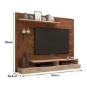 Ver imagem 7 de Painel para TV até 50" Prateleira de Vidro Valência Café/Rústico iii - Permobili Permóbili
