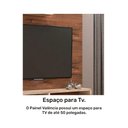 Ver imagem 4 de Painel para TV até 50" Prateleira de Vidro Valência Café/Rústico iii - Permobili Permóbili