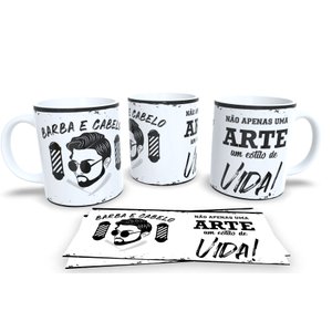 Canecas de Porcelana Personalizadas Profissões Barbeiro