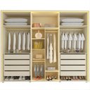 Ver imagem 4 de Guarda-Roupa Casal 6 Portas 2 Portas Reflecta com LED com Pés 100% MDF Splendor Off White
