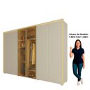 Ver imagem 5 de Guarda-Roupa Casal 6 Portas 2 Portas Reflecta com LED com Pés 100% MDF Splendor Off White