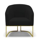 Ver imagem 3 de Kit 02 Poltronas Stella Linho Base Industrial Dourada - D’Rossi A79 Preto