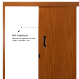 Porta de Correr Madeira 215x90cm Sobrepor Reversível Melamínico MGM - 8