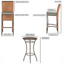 Ver imagem 2 de Mesa Bistrô e 2 Banquetas Roma Marrom Corda Náutica Estofado 8 Trama Original
