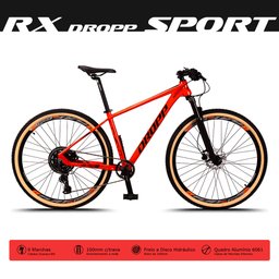 Bicicleta Aro 29 Quadro 19 Alumínio 9v Sunrace M9 Freio Hidráulico RX Sport Laranja - Dropp - 3