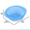 Kit Prato Bowl Fundo Com Ventosa Tampa e Talheres Garfo e Colher Anatômico de Silicone BabyGo - Azul - 4
