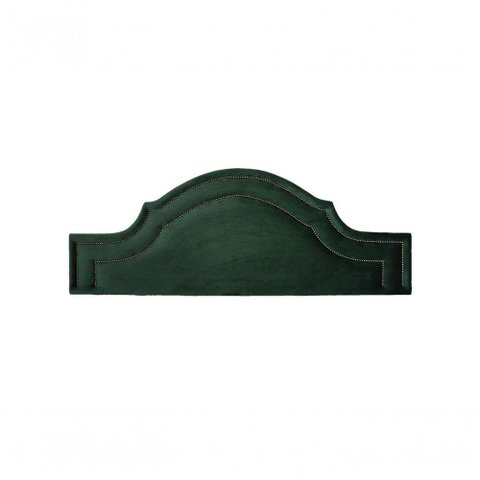 Cabeceira King Luxo 193x60 Veludo Verde Tachas Fumê
