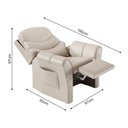 Ver imagem 4 de Poltrona do Papai Reclinável Premium Alto Conforto Luxuosa para Descanso Courino Bege