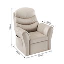 Ver imagem 3 de Poltrona do Papai Reclinável Premium Alto Conforto Luxuosa para Descanso Courino Bege