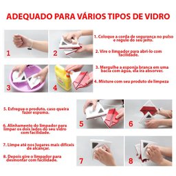 Limpa Vidro Magnetico Limpador Janela Vidraça Espelho Porcelana Dupla Face Dois Lados Ima Forte Rodo - 8
