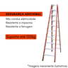 Escada de Alumínio e Fibra de Vidro 11 Degraus Tesoura Dupla 3,04m Taf-11 Sintese - 2