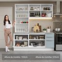 Ver imagem 7 de Armário de Cozinha Completa 190cm Lux Madesa Branco e Cinza
