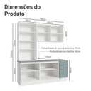 Ver mais imagens de Armário de Cozinha Completa 190cm Lux Madesa Branco e Cinza