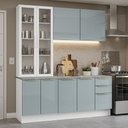 Ver imagem 1 de Armário de Cozinha Completa 190cm Lux Madesa Branco e Cinza