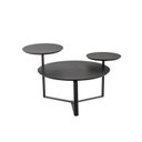 Ver imagem 4 de Mesa de Centro Orgânica Três Tampos Chanfrada 83cm Pé Metal Móvel na Caixa