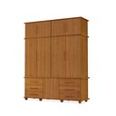 Ver imagem 1 de Guarda Roupas Londres 100% Mdf C/ 9 Portas 6 Gavetas Pés Madeira - Luapa - Carvalho New