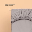 Ver imagem 3 de Lençol Avulso Queen Slim com Elástico Micropercal 200 Fios - Cinza