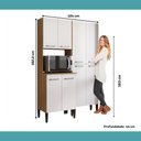 Ver imagem 7 de Armário de Cozinha Compacta Arizona Unity Carraro Carvalho com Branco