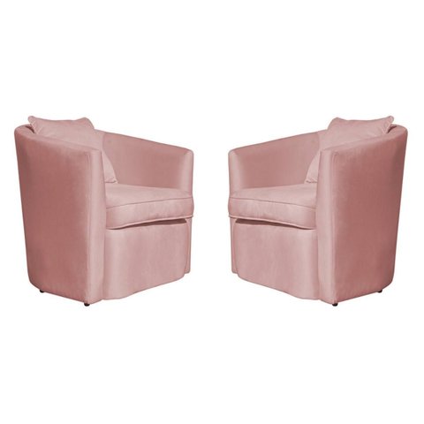 Kit 02 Poltrona Decorativa Alana Veludo