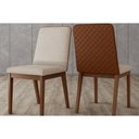 Ver imagem 1 de Kit 2 Cadeiras Sala Jantar Pietra 2 Un Nature/courano Caramelo/linho - Henn