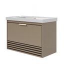Ver imagem 2 de Gabinete para Banheiro 80cm com 1 Porta 1 Gaveta e Cuba de Embutir Maragogi