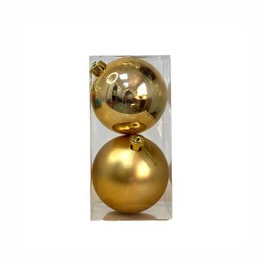 Kit Bola Natalina 12 Cm 2 Und Vermelha ou Dourada (15270)