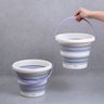 Kit lavanderia de 2 baldes dobráveis de plástico 5L Simplo - 5