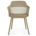 Ver imagem 5 de Conjunto Mesa de Jantar Quadrada Venezia 70x70cm Branca com 4 Cadeiras Estofadas Marcela - Nude