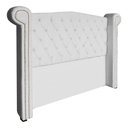 Ver imagem 2 de Conjunto Sienna Cabeceira e Recamier Casal 140 cm Corano Branco