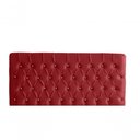 Ver imagem 2 de Kit Estrela Cabeceira de Cama Painel e Calçadeira Baú Botão Cristal Casal 140 Cm Suede Vermelho