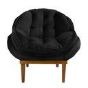 Ver imagem 4 de Kit 2 Poltronas Decorativa Marcela Veludo Preto