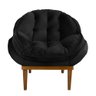 Kit 2 Poltronas Decorativa Marcela Veludo Preto - 4