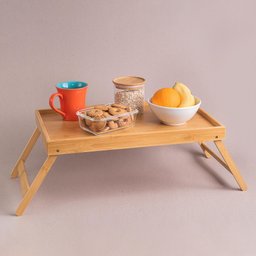BANDEJA COM PÉS DOBRÁVEIS DE BAMBU 50CM - OIKOS - 2