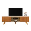 Ver imagem 1 de Rack Siena 220 com Pes - Mv - Rei de Casa Off White/naturale