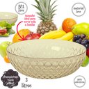 Ver imagem 4 de Kit Boleira Baixa, Saladeira e 6 Tigelas de Plástico Cristal Âmbar Plasutil