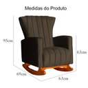 Ver imagem 4 de Poltrona Balanço c/ Puff Melinda Veludo Marrom