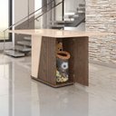 Ver imagem 4 de Mesa de Madeira Harmonia 160 Cm com Vidro Carvalho/fendi - Móveis Bechara