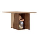 Ver imagem 2 de Mesa de Madeira Harmonia 160 Cm com Vidro Carvalho/fendi - Móveis Bechara